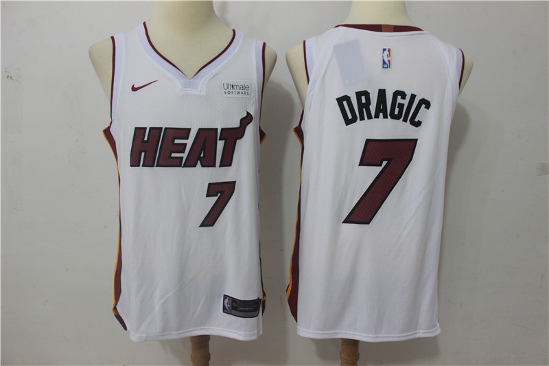 Men Miami Heat 7 Dragic White Game Nike NBA Jerseys
